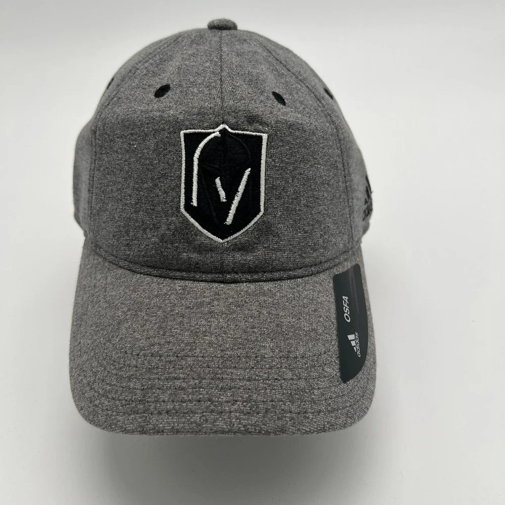 Adidas Vegas Golden Knights NHL‎ Heather Gray Adjustable Hat Cap OSFA